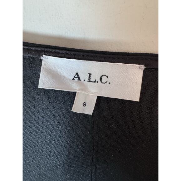 ALC Heidi Combo Fit & Flare Black Mini Dress Sz 8 NWT $495 MSRP - Picture 4 of 15